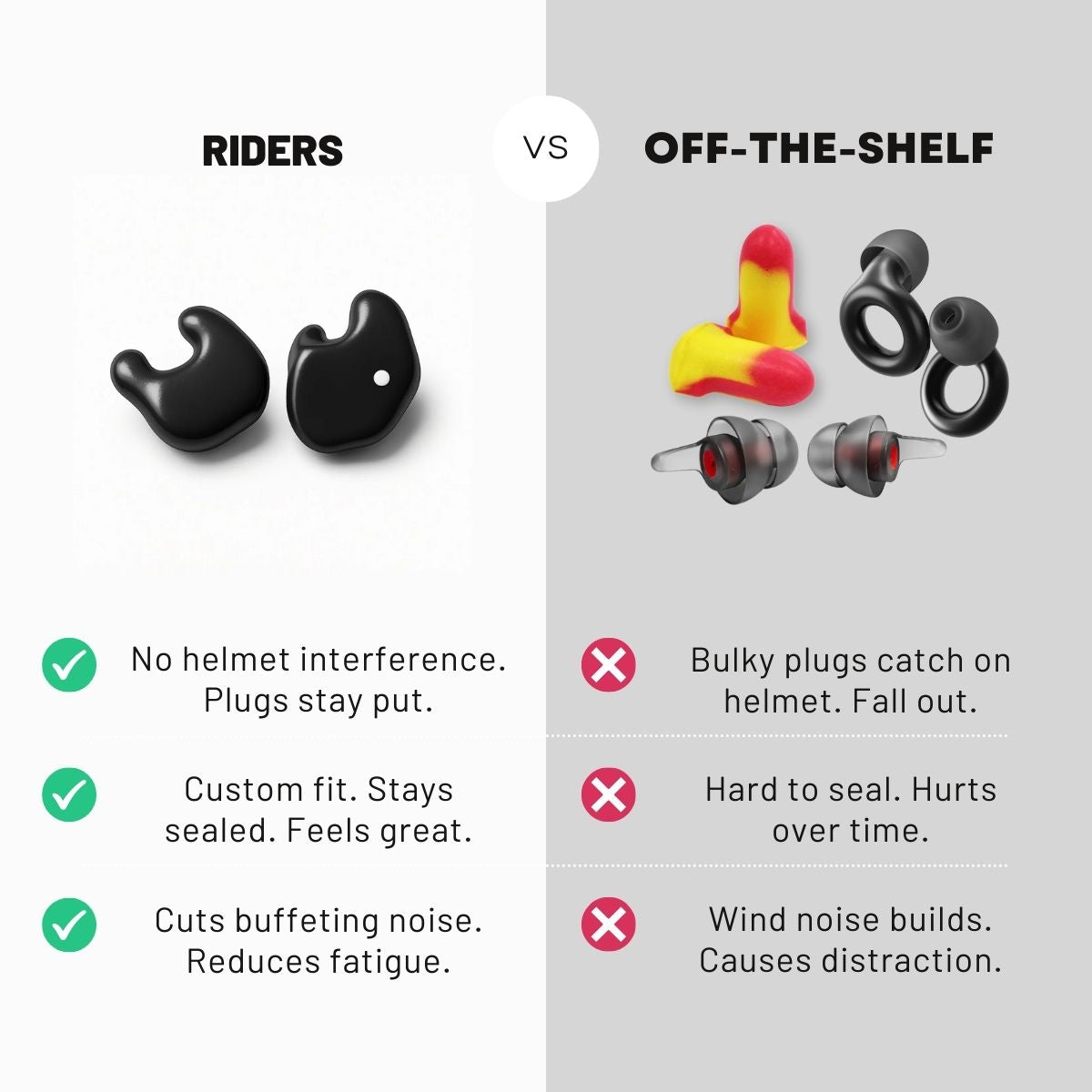 Riders – Solid Custom Earplugs for Motorcycle