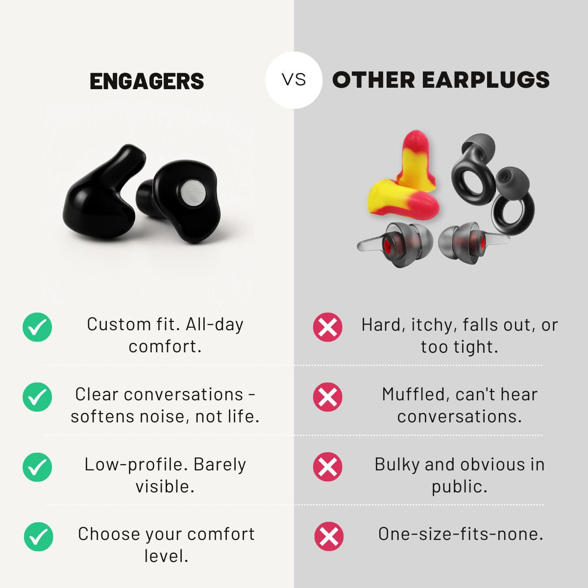 Engagers – Custom Earplugs for Sound Sensitivity and Everyday Relief